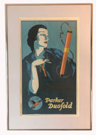 Vintage Ads. Mounted: Metal frame with glass