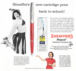 Sheaffer's Skripsert, Cartridge Pen  Blue barrel, chrome cap