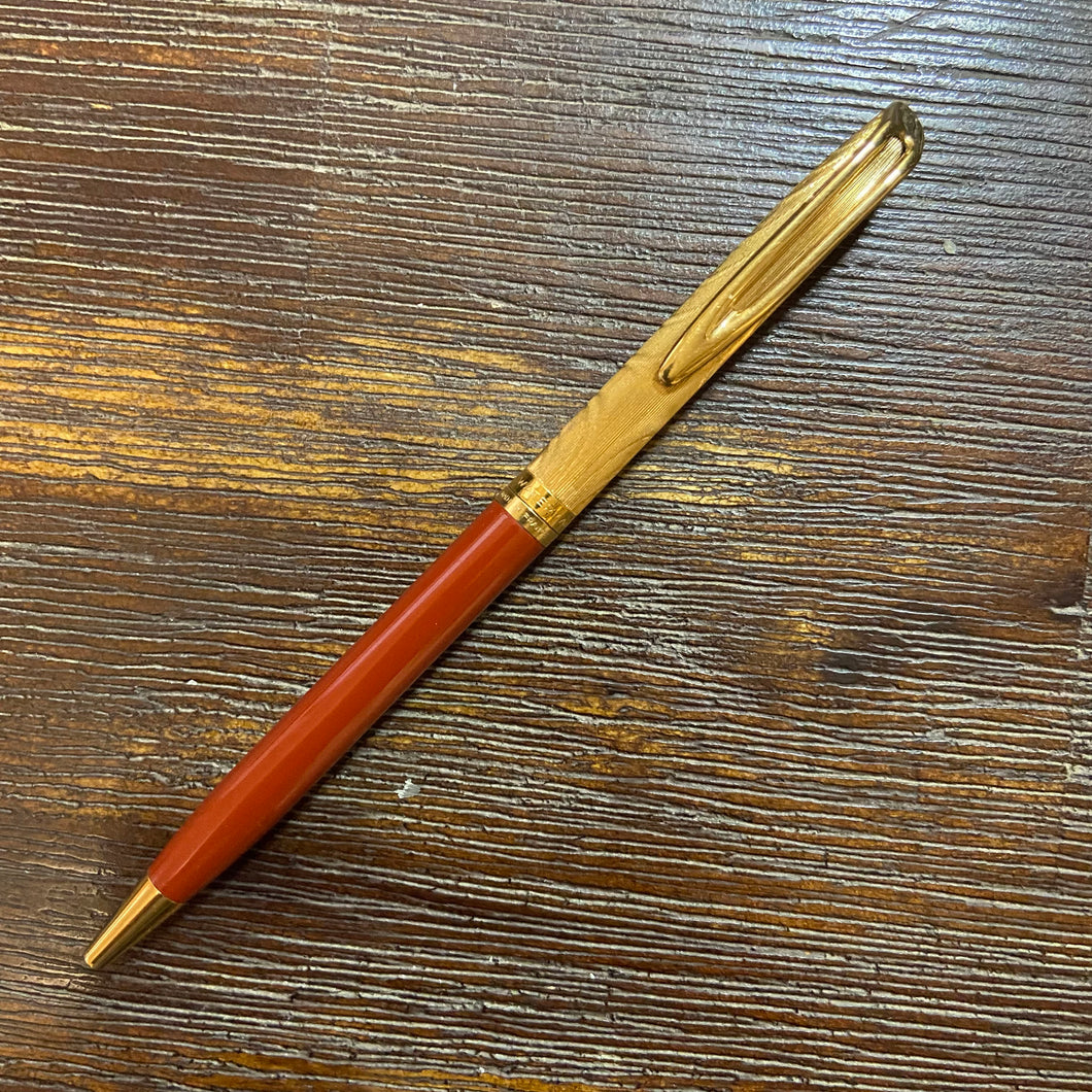 Waterman c/f, Orange/ GF cap, Ballpoint