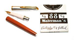 Waterman's c/f set, Fountain pen & Ballpoint, Orange barrel