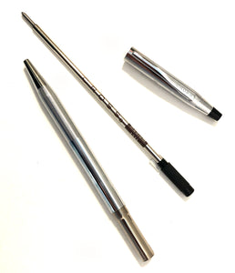 Cross Classic Century Ballpoint Pen in Lustrous Chrome , (original ribbed barrel)