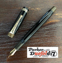 Load image into Gallery viewer, Parker Duofold Black Permanite, Lucky Curve