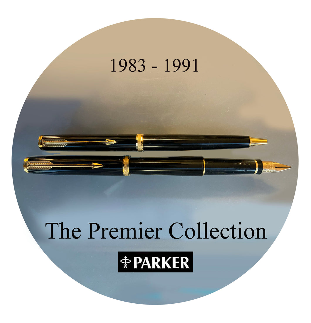 Parker 75 Premier Set, Black Lacquer Fountain Pen & Ballpoint
