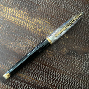 Waterman Carène, Black lacquer with silver -plated cap