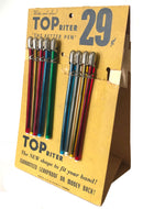 Top riter ballpoint, Tent Display Card