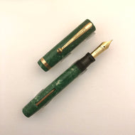 Sheaffer Flat-Top, Green Marble