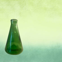 Load image into Gallery viewer, Conical Flask, green glass