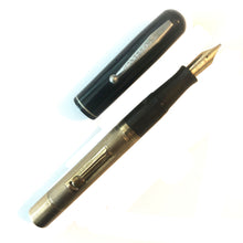 Load image into Gallery viewer, Waterman&#39;s Gold Plated lever-fill pen with black plastic cap