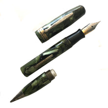 Load image into Gallery viewer, Supreme, Green &amp; Black Marble, Lever-fill, Combo Pen &amp; Pencil