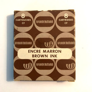 Waterman c/f cartridges Modern Box, Brown