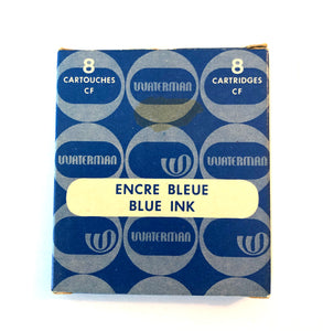 Waterman c/f cartridges Modern Box, 1970's Blue