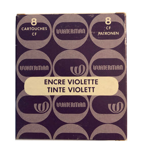 Waterman c/f cartridges Modern Box, 1970's Violette