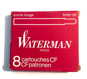 Waterman c/f cartridges Modern Box, Red