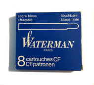 Waterman c/f cartridges Modern Box, Washable Blue