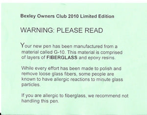 Bexley 2010 Owners Club Ltd Edition, USA 2010, Orange