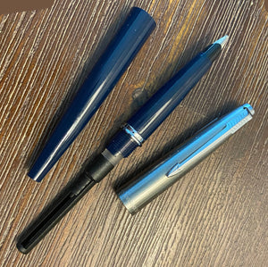 Parker 45 Steel cap with blue barrel