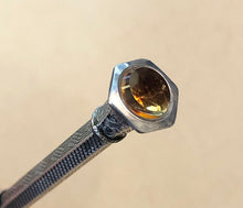 Load image into Gallery viewer, Victorian Pencil, Nickel plated, citrine stone