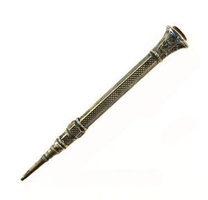 Victorian Pencil, Nickel plated with citrine stone