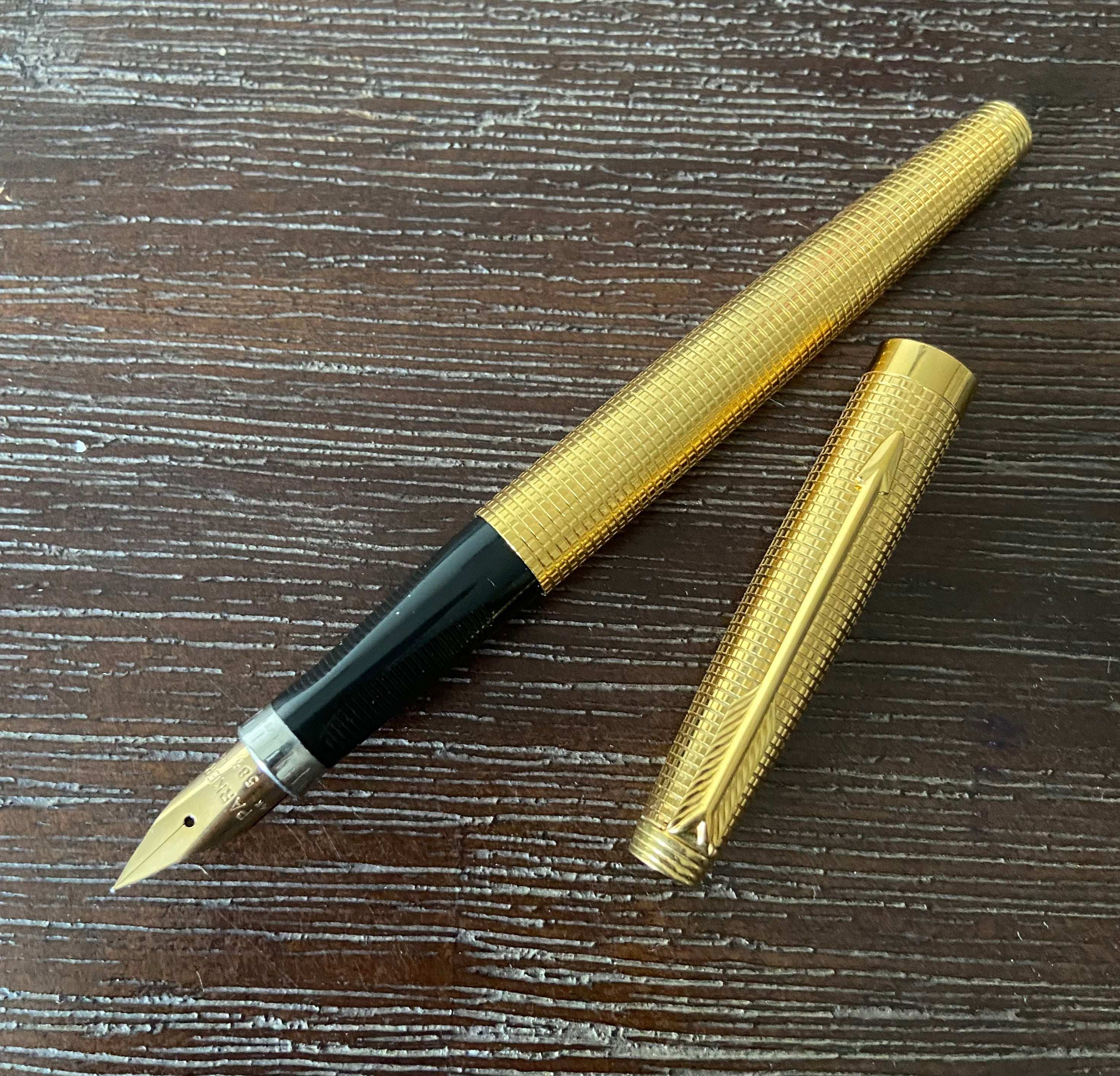 Parker 75 Gold Cross Hatch Pattern