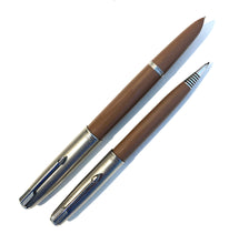 Load image into Gallery viewer, Parker 51 Aerometric Cocoa set, Lustraloy,  Fountain Pen &amp; Pencil