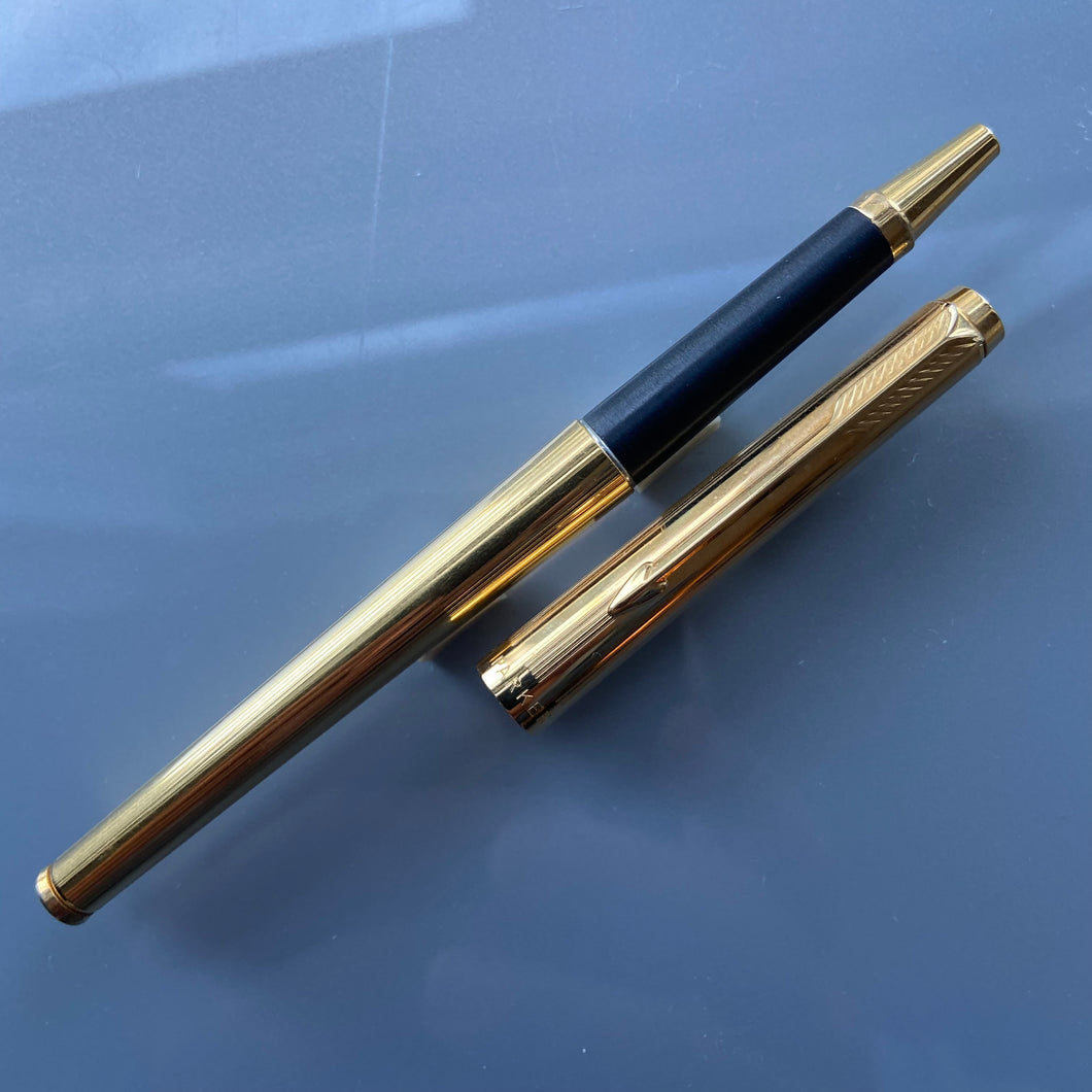 Parker 180, Gold Filled thin line pattern, Rollerball