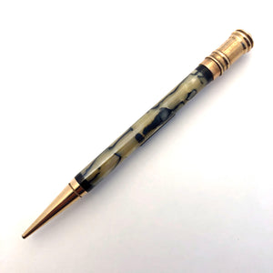 Parker Duofold, Lady Junior Deluxe, black-veined pearl, Set Fountain Pen & Pencil