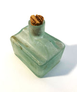 Ink Bottle, green glass, empty