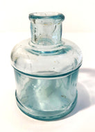 Ink Bottle, green glass L.E.Waterman Co., empty