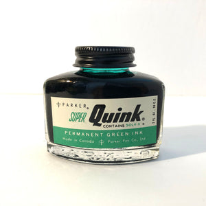 Ink Bottle, Super Quink, Green