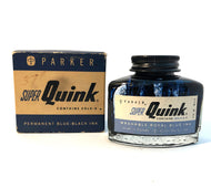 Ink Bottle. Super Quink, Royal Blue, empty