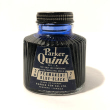 Load image into Gallery viewer, Ink Bottle, Art Deco, Parker Blue-Black