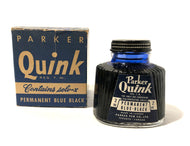 Ink Bottle, Art Deco, Parker Blue-Black