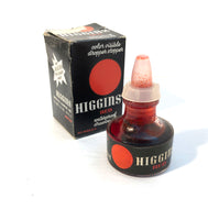 Ink Bottle, Higgin's, Red Drawing Ink