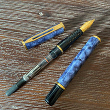 Load image into Gallery viewer, Waterman Laureat Fountain Pen - Royal Blue Marble Lacquer