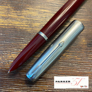Parker 51 Aerometric, Lustraloy cap Blood Red barrel