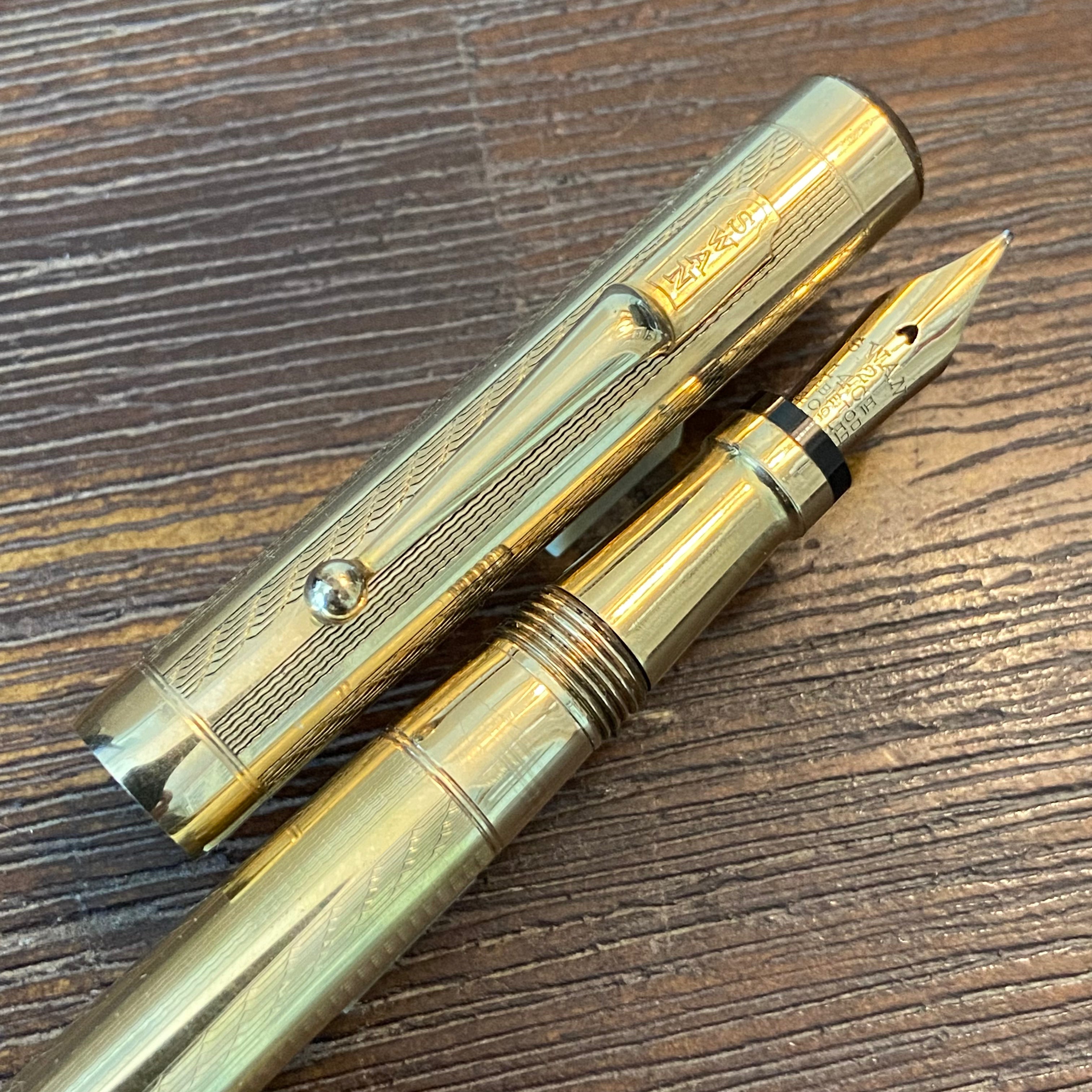 Swan Mabie Todd & Co. 9k Gold Leverless Fountain Pen Swan Mabie Todd & Co. 9k Gold Leverless Fountain Pen