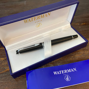 Waterman Expert II Black Matte Chrome Trim Fountain Pen