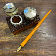 Double Silver Plated Inkwell