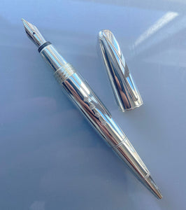 Alfred Dunhill  Sterling Silver Torpedo Pen with duo feature - Dip pen & Nib