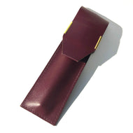Pen Case, Burgundy leather