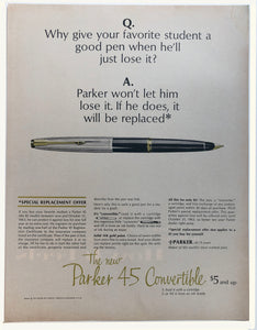 Parker 45 Steel cap with black barrel, g/f trim