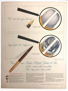 Parker 51, new Electro-Polished, MacLean's Magazine, September 15,1954