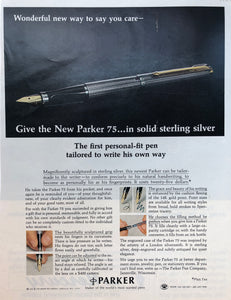Parker 75 solid sterling silver, copr. 1964