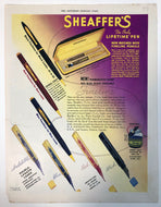 Sheaffer's Lifetime Fineline Pencils, The Saturday Evening Post copr. 1939