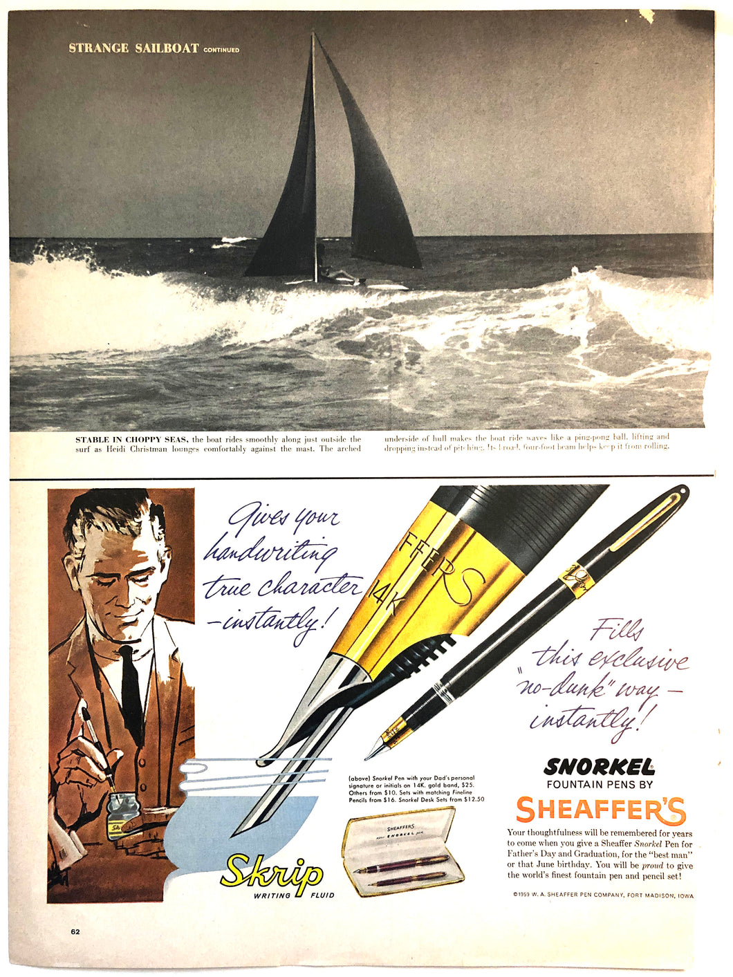 Sheaffer's Snorkel, copr.1959