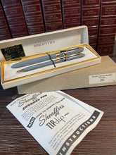 Load image into Gallery viewer, Sheaffer Admiral Snorkel, Pastel Grey Fountain Pen and Pencil Set
