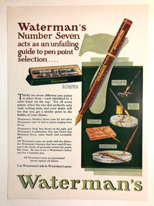 Waterman's No. 7 guide to point selection