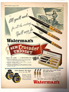 Waterman's Crusader Trioset, Maclean's Magazine, August 15,1949
